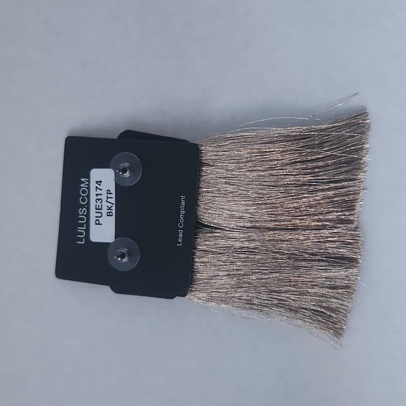 Lulu's Beige Fringe Earrings - Picture 3 of 8